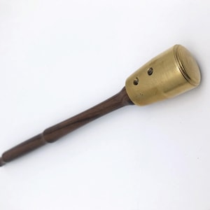 Handmade Stone Setter&#39;s Hammer: Brass Head, Rosewood Handle - Metal Smithing Tool