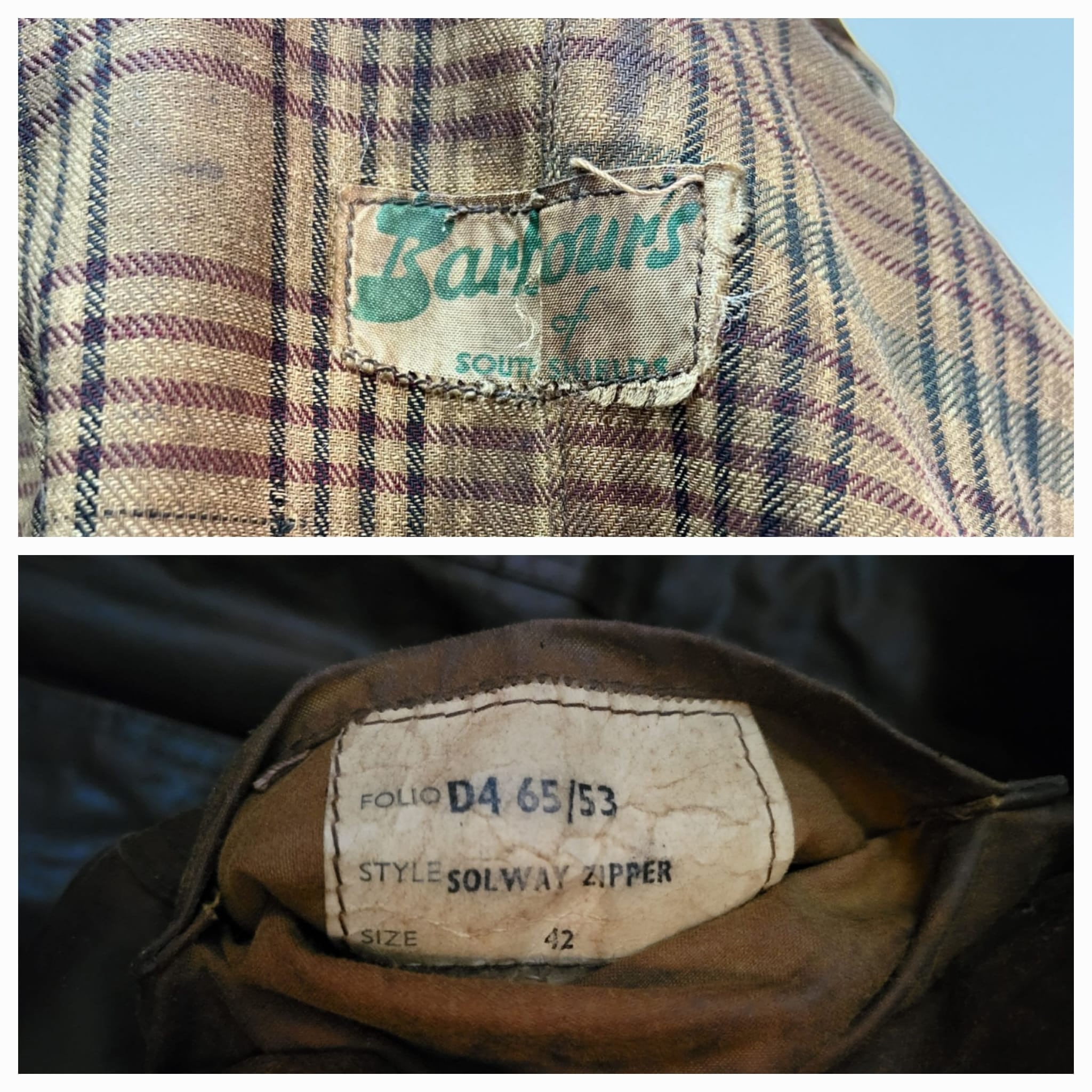 Extremely Rare 1950s Barbour White Label Solway Zipper - Etsy