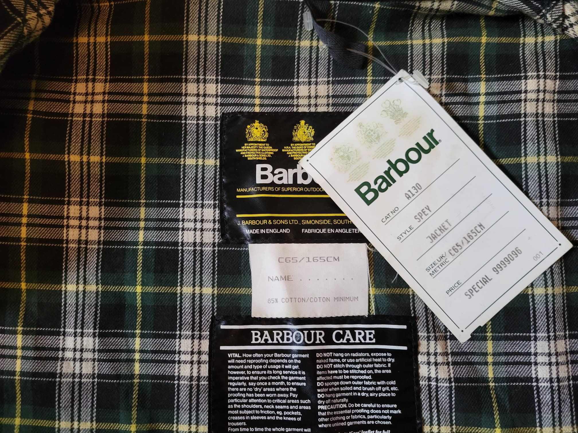 Rare New Old Stock Barbour Spey A130 - Etsy Rare New Old Stock Barbour Spey A130 - Etsy