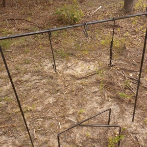 Large Camp Fire Irons Dutch Oven Cook Set, Tripod or Cross Bar.
