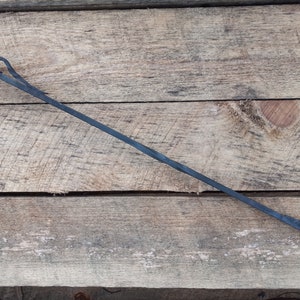 Blowpipe fire poker, fireplace, campfire and wood stove tool.  Blacksmith forged blow poker, bellows replacement.