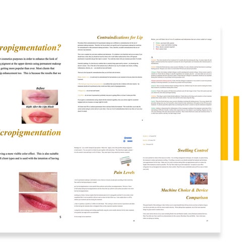 Lip Blush Training Manual Editable in Canva PMU User Guide Etsy