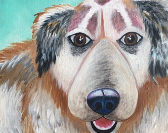 Custom Pet Portrait, Painting, Pet Painting, Hand Painted From Your Own Photo, Custom Dog Portrait, Custom Dog Painting From photo