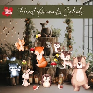 Cute Woodland Animals Party Set Cutout