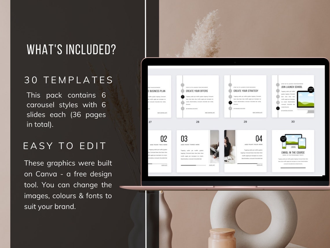 Minimalist Instagram Carousel Templates Simple Carousel - Etsy