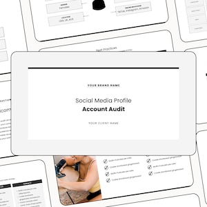 Social Media Audit Template: Editable Canva Report (1920x1080 px)