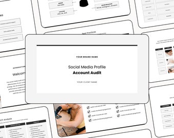 Plantilla de auditoría de redes sociales / Kit de herramientas para administradores de redes sociales / Plantilla para administradores de redes sociales / Kit para administradores de redes sociales Canva