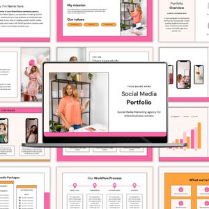 Canva Social Media Portfolio Template: Marketing Agency Design