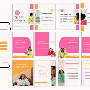 Instagram carousel template for coaches bold carousel templates for Instagram Canva carousel template for Instagram engagement carousel post