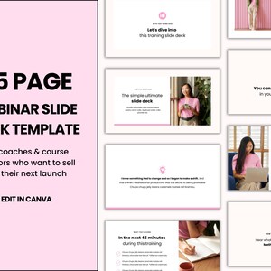 Canva Webinar Template: Coaching & Course Presentation Slides
