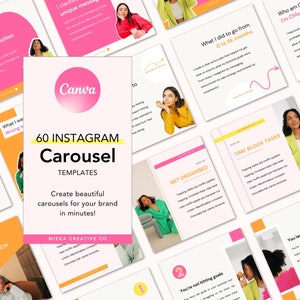 Bold Instagram carousel templates for coaches, Carousel posts, Coaching templates, Canva carousel Instagram templates, Canva carousel