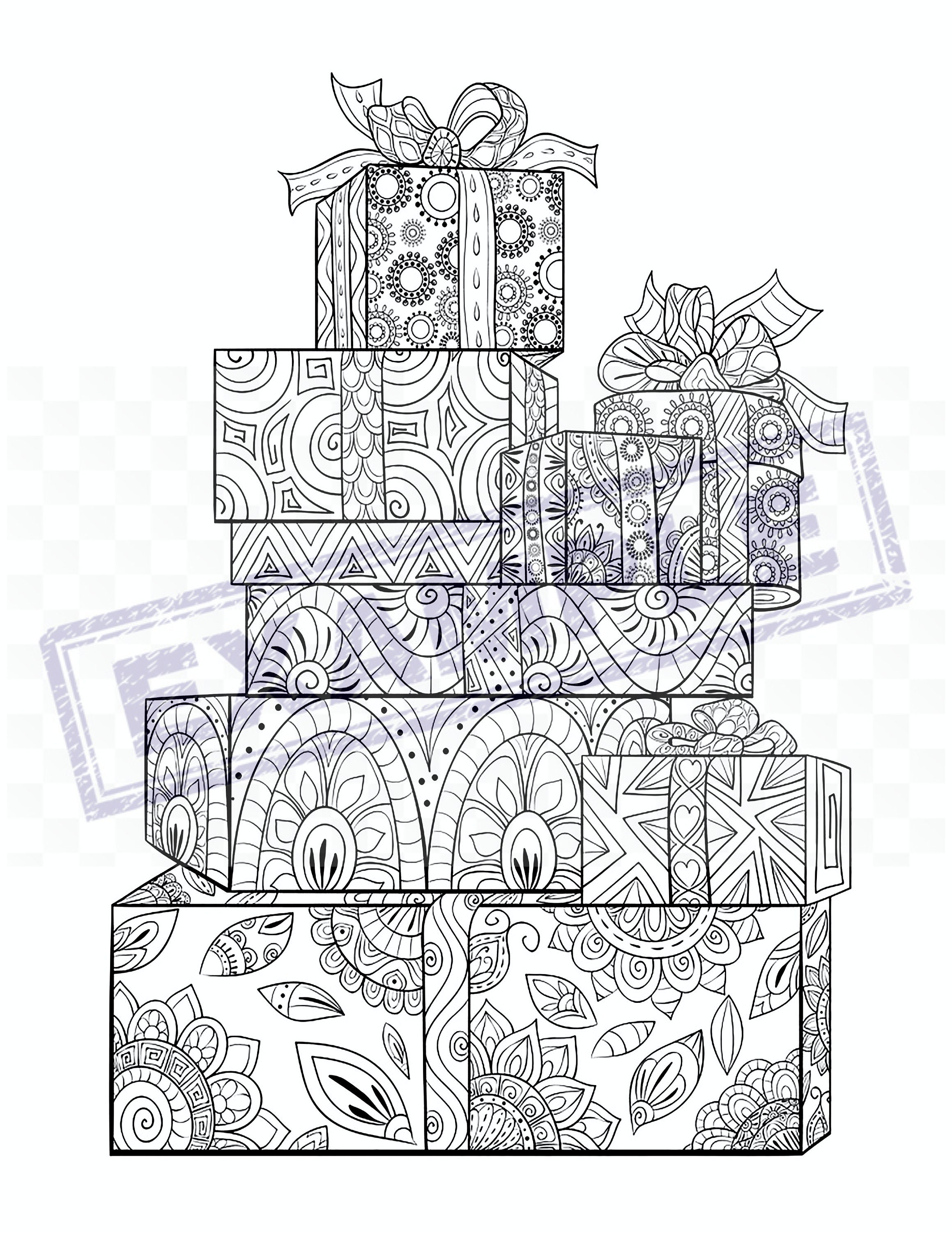 Unique Detailed Christmas Coloring Pages PDF 20 Full - Etsy