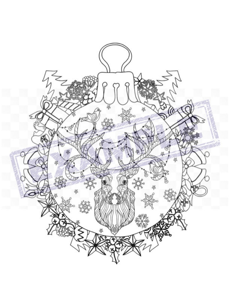 Unique Detailed Christmas Coloring Pages PDF 20 Full - Etsy