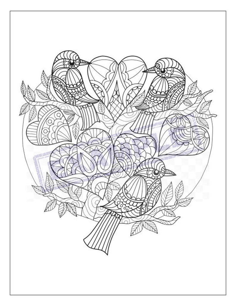 Unique, Detailed Coloring Pages PDF, 21 full 8x11, great for kids, teens or adults image 4