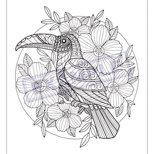 Unique, Detailed Coloring Pages PDF, 21 full 8x11, great for kids, teens or adults image 5