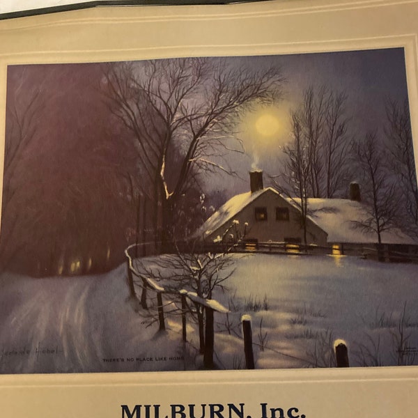 1948 Adelaide Hiebel lithograph Calendar produced by Gerlach Barklow company for Milburn Inc of Denver Colorado. There's No Place Like Home