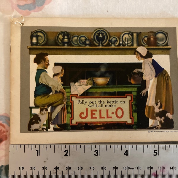 1924 Maxfield Parrish Jello book "Polly Put The Kettle on we'll all make JELL-O" Great condition complete Jello Recipe book