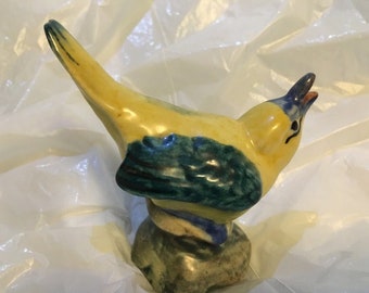 Rare Stangl Pottery Birds #3598 Yellow Kentucky Warbler no chips scratches etc