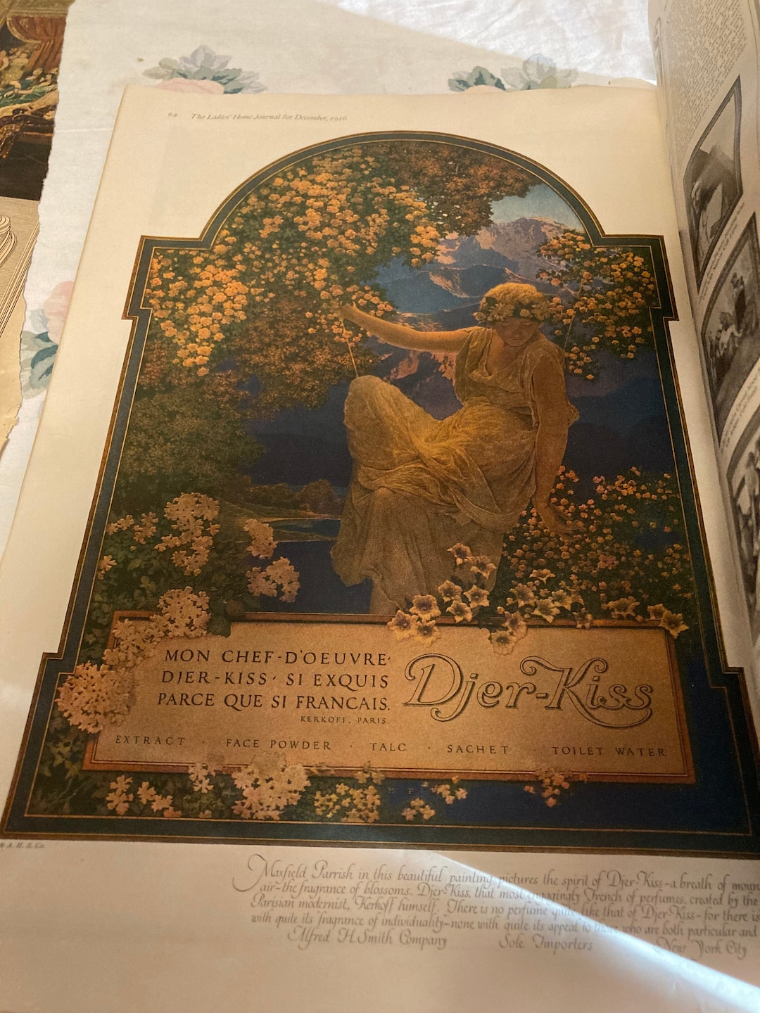Ladies Home Journal December 1916 With Maxfield Parrish Print Djer