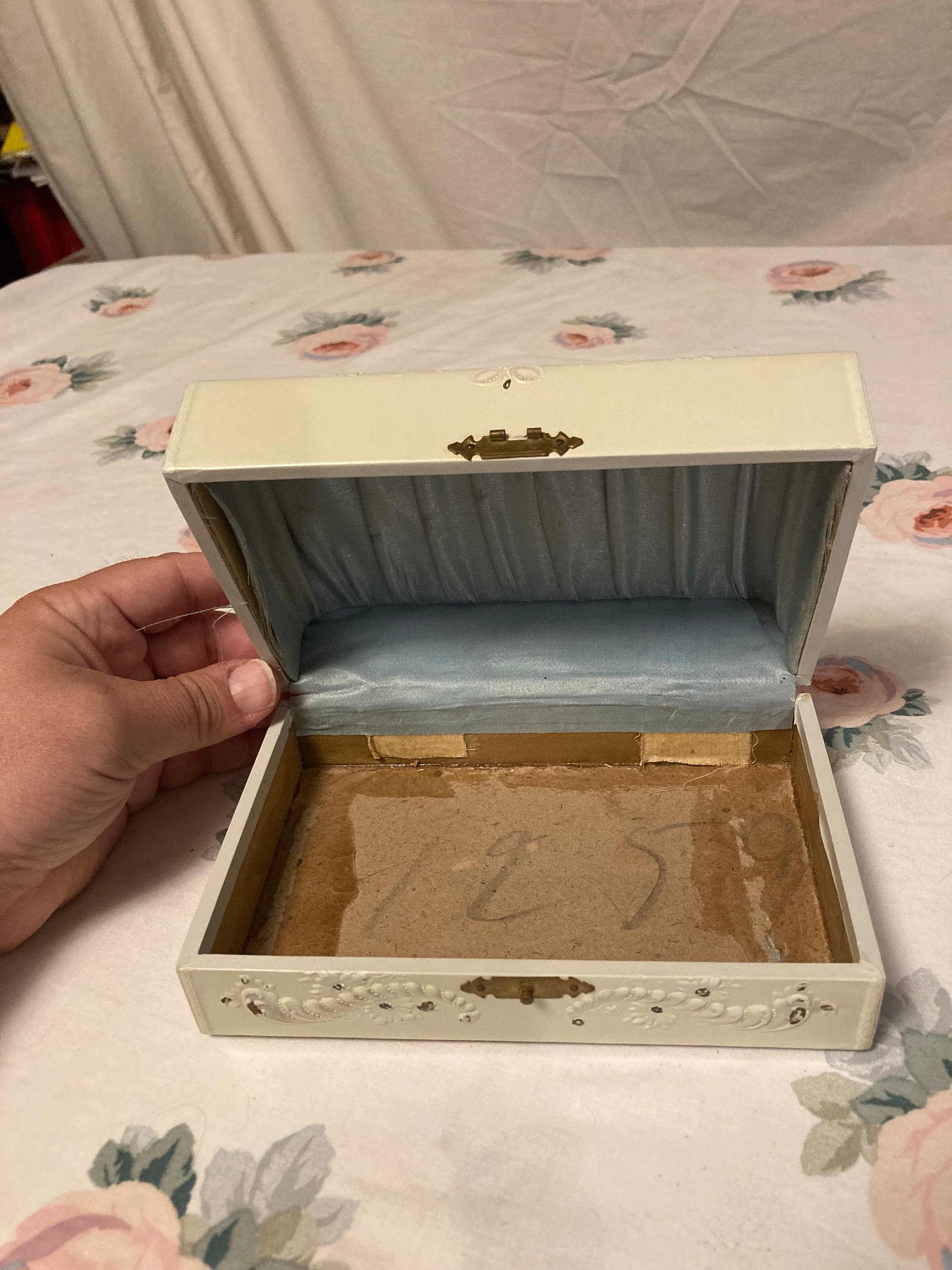 Antique Celluloid Jewelry Box, Victorian Era Dresser or Vanity Box. in ...