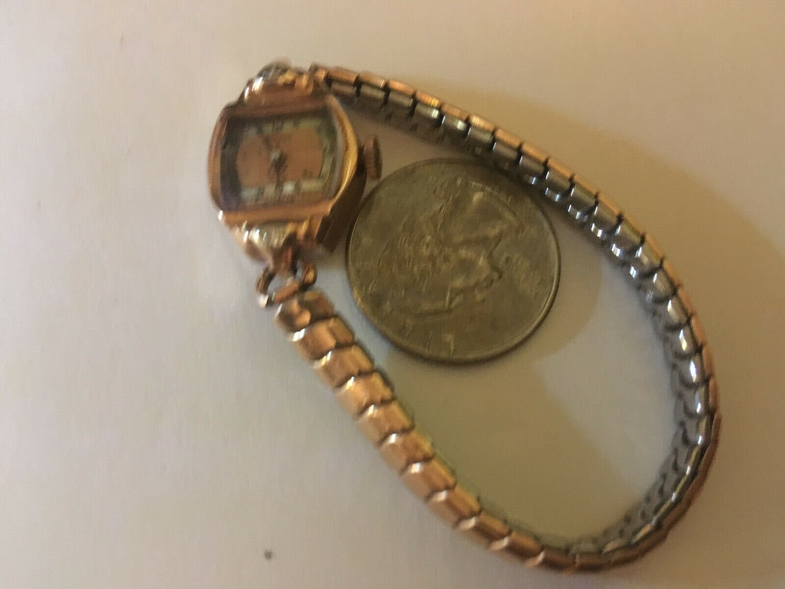 1920s 14k diamond Avalon ladies watch, looks great, works, very classy rose gold