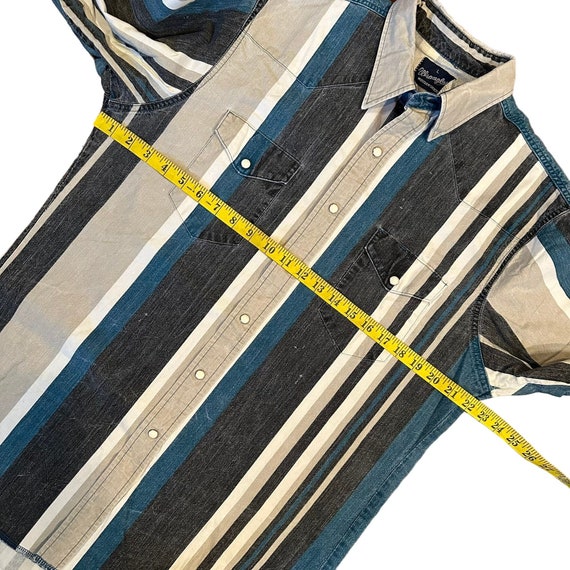 Wrangler Brushpopper Shirt Large Striped Western … - image 5