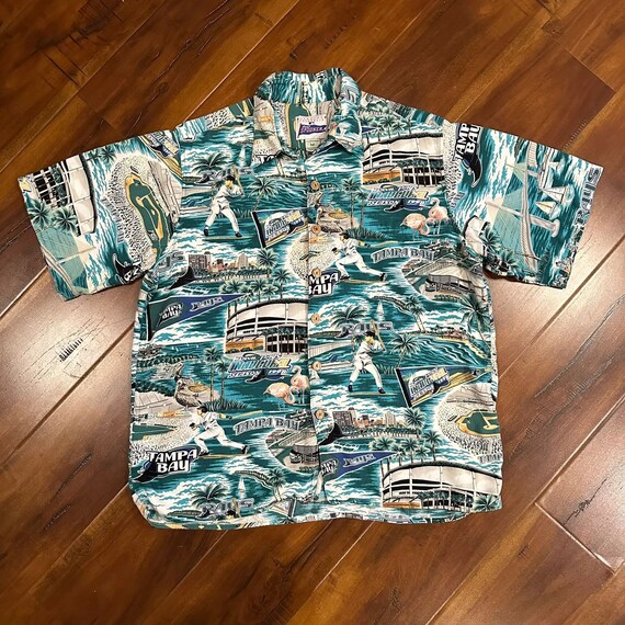 Vintage Tampa Bay Devil Rays Hawaiian Shirt Aloha… - image 1