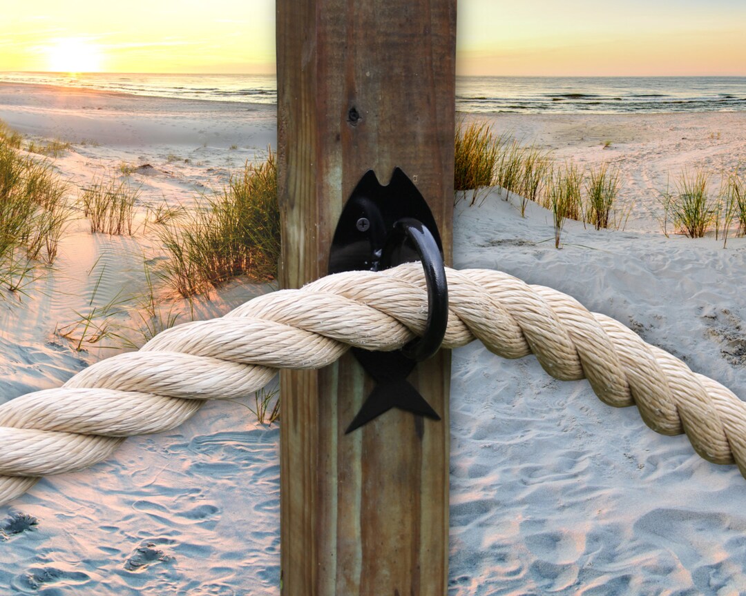 Fish Nautical Rope Fence Bracket, Rope Fence Decorative Rope Holder