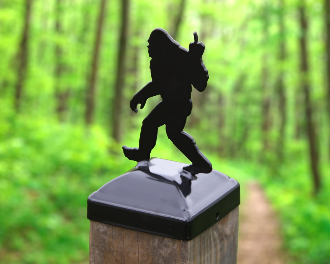 4x4 Bigfoot Middle Finger Post Cap fits 3.5x3.5 Post Size, Sasquatch
