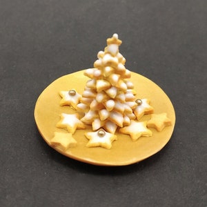 Miniature Christmas Tree Cookies, 1/12 Scale, for Diorama, Dollhouse, Miniature Display Case