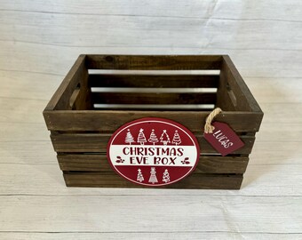 Personalized Christmas Eve Box, Christmas Eve, Wood Crate