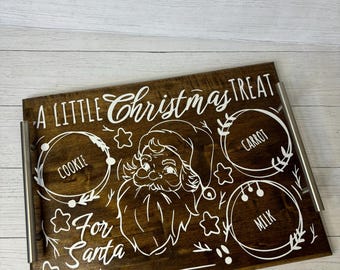 Santa Tray, Cookie Tray, Christmas, Santa Treats, Christmas Eve, Milk and Cookies