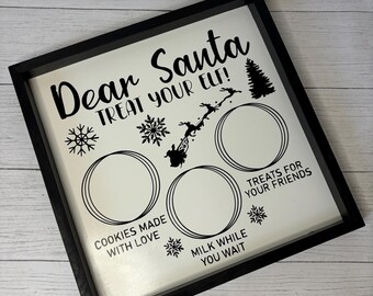 Santa Tray, Cookie Tray, Christmas, Santa Treats, Christmas Eve, Milk and Cookies