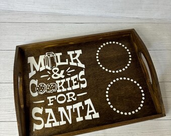 Santa Tray, Cookie Tray, Christmas, Santa Treats, Christmas Eve, Milk and Cookies