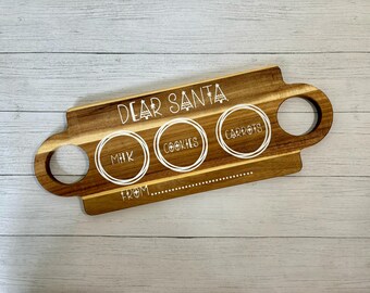 Santa Tray, Cookie Tray, Christmas, Santa Treats, Christmas Eve, Milk and Cookies
