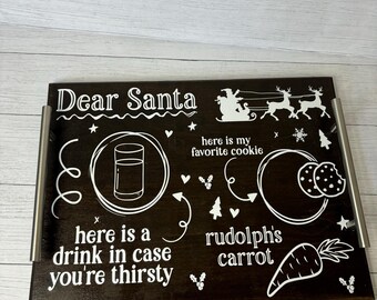 Santa Tray, Cookie Tray, Christmas, Santa Treats, Christmas Eve, Milk and Cookies