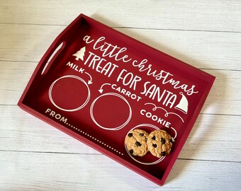 Santa Tray, Cookie Tray, Christmas, Santa Treats, Christmas Eve, Milk and Cookies