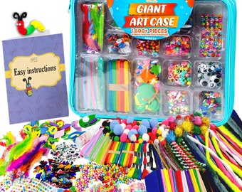 Arts and Crafts Supplies for Kids 1600pcs Craft Kits for Kids DIY School  Craft Project for Kids Age 4 5 7 8-12 Gifts for Girls and Boys 