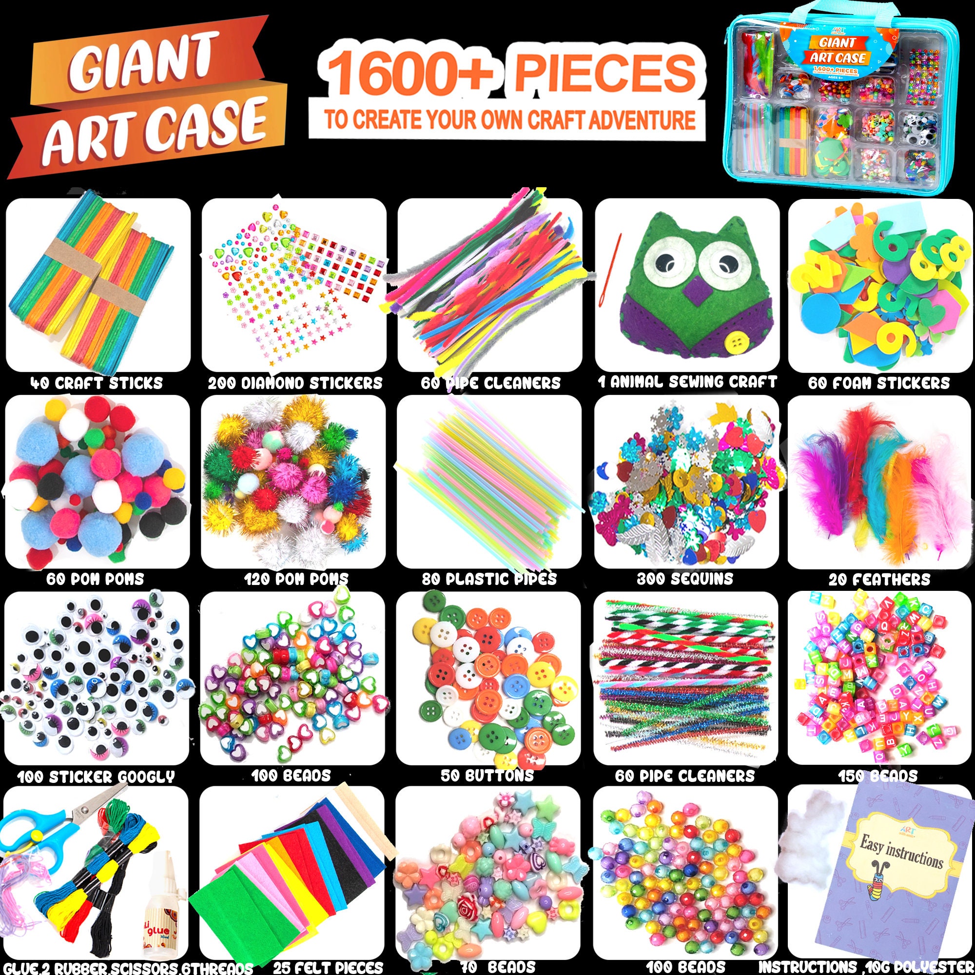 Screen Print Stickers Kit Fun Craft Set For Kids Ages 6+ 8 Stencils Galt  Toys