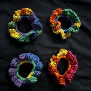Crayon Box Crochet Scrunchy