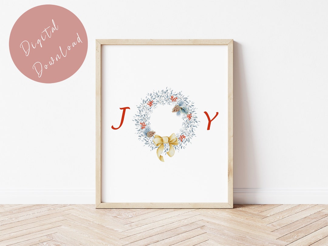 Christmas Joy Printable Christmas Art Joy Digital Print - Etsy