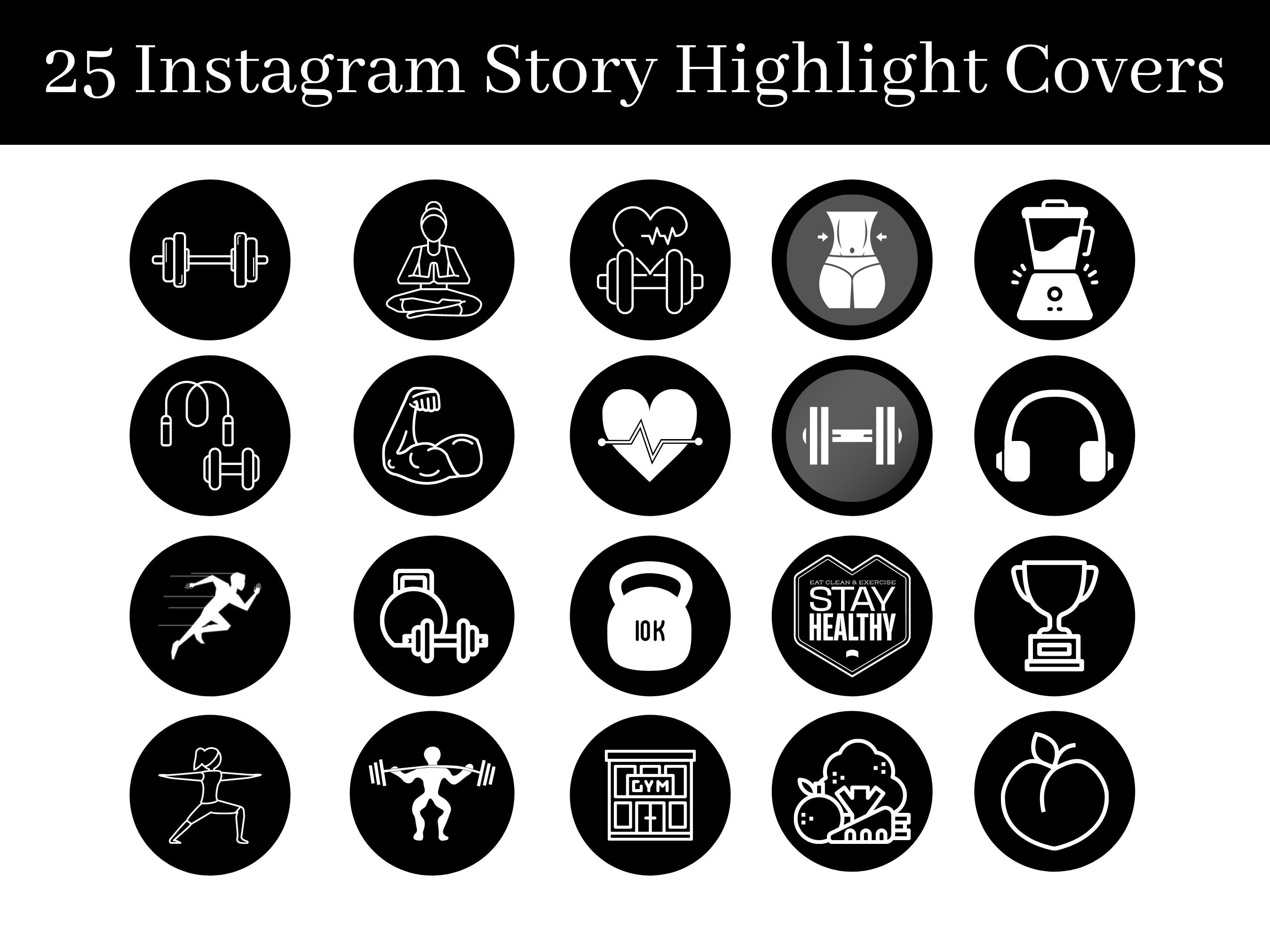 25 Fitness Instagram Highlight Covers L Minimalist Instagram Highlight