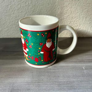 Vintage Christmas Mug, Ceramic mug, Coffee mug, Christmas Decor ,1993 Riviera Van Beers, Signature Coffee Cup