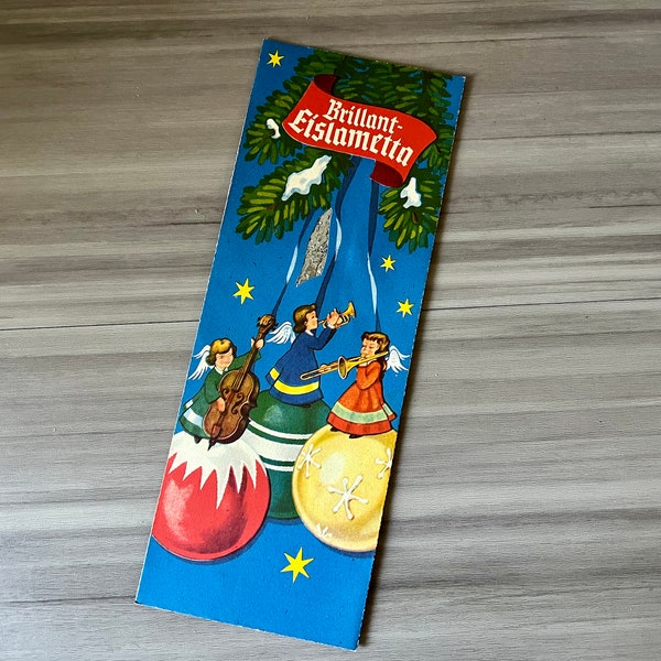 Vintage Christmas, Vintage German Christmas Vintage Brillant Eislametta Metallic Tinsel, Christmas Tree Lametta- German Tinsel