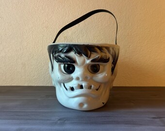 2 Vintage Halloween Blowmold Lights {blow Mold Frankenstein