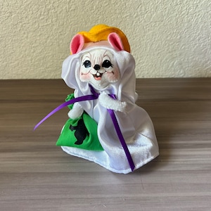 Vintage Halloween, Annalee Mobilitee Doll Halloween Trick or Treat Ghost Mouse Authentic Vintage Annalee Dolls