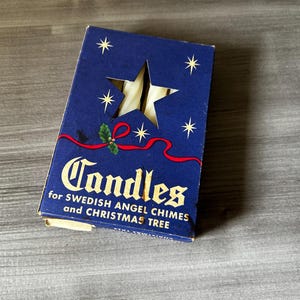 Vintage Christmas 4” Candles White Christmas Candles NOEL Candle Holder Replacement Candles Holt Howard Swedish Angel Chimes