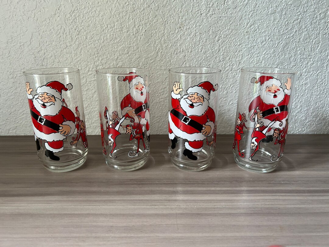 Vintage Christmas, Dancing Santa and Elves, Vintage Christmas Drinking
