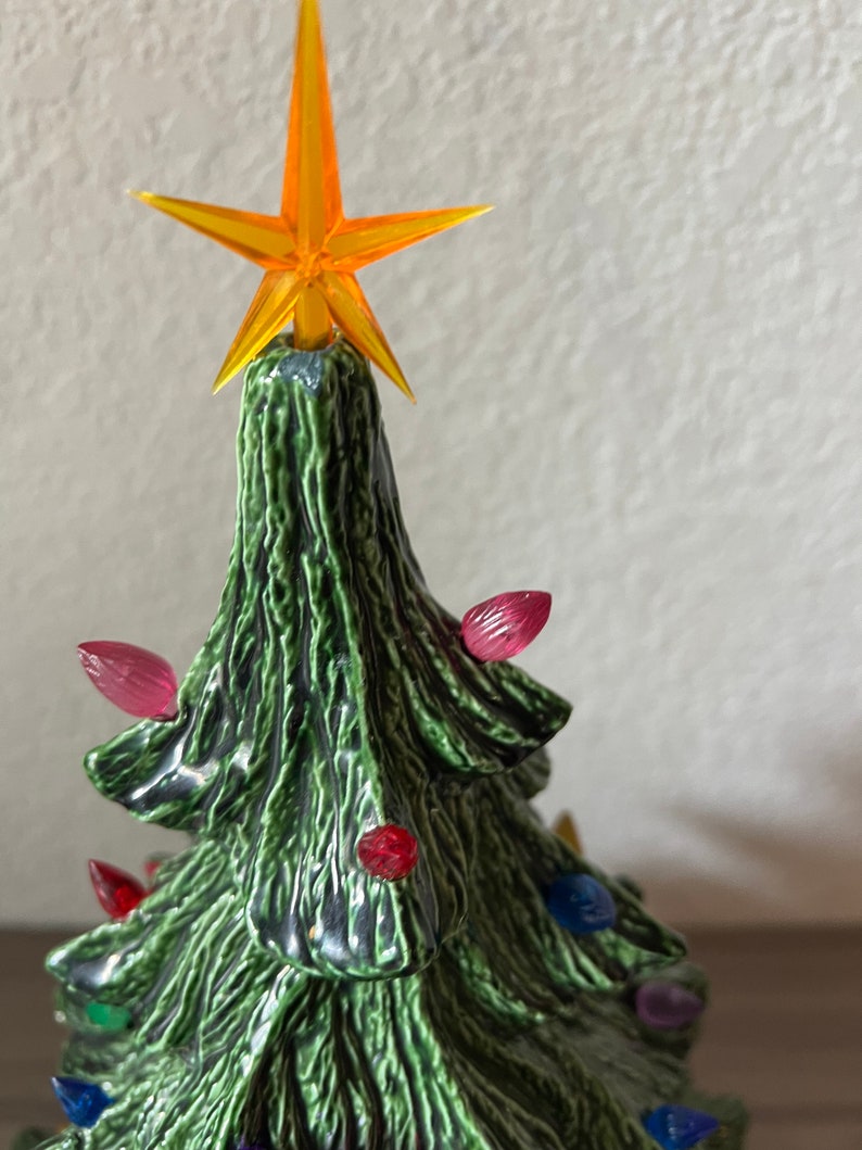 Vintage Christmas Ceramic Christmas Tree With Lights, Vintage Holland