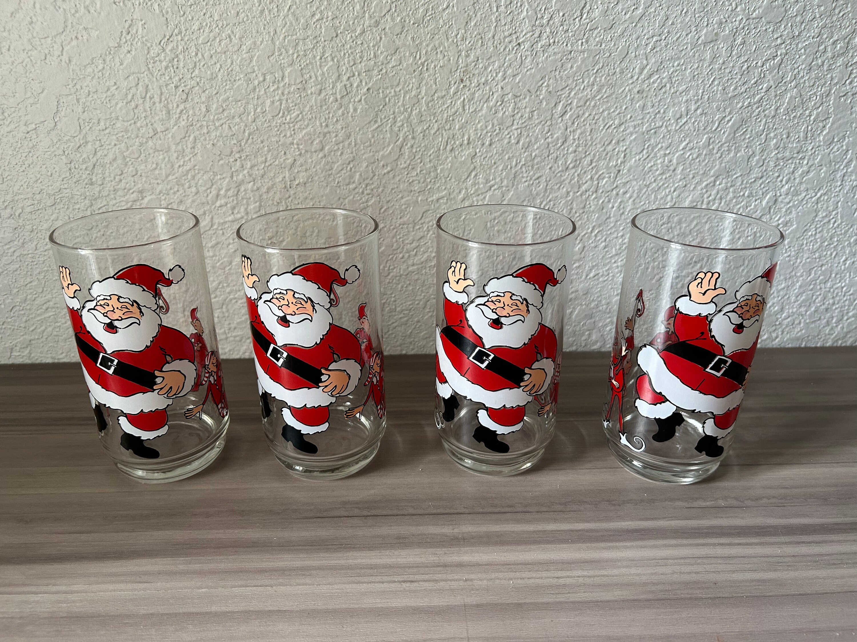 Vintage Christmas, Dancing Santa and Elves, Vintage Christmas Drinking ...